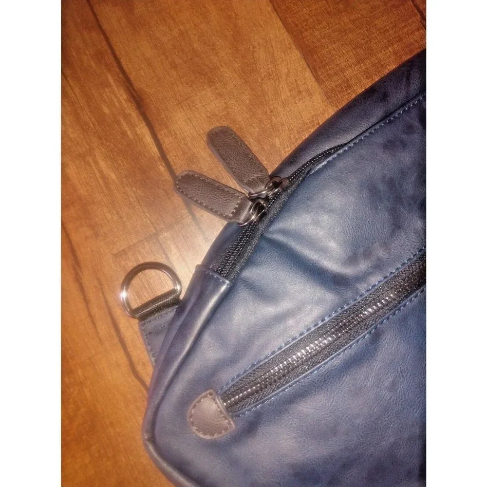 Vegan Leather Crossbody Sling Bag Backpack Chest Pack Unisex NWT